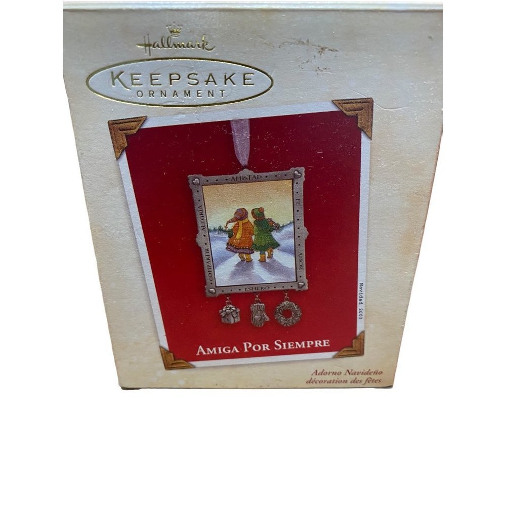 Vintage Clásica Hallmark Keepsake Amiga Por Siempre Christmas Navidad Ornamento